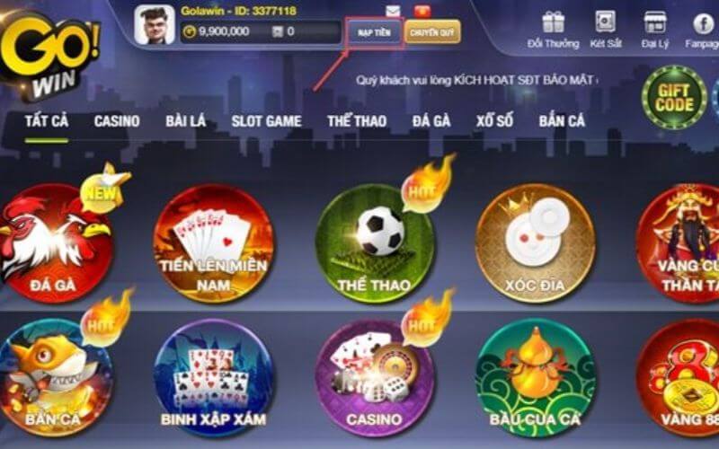 cổng game Gowin